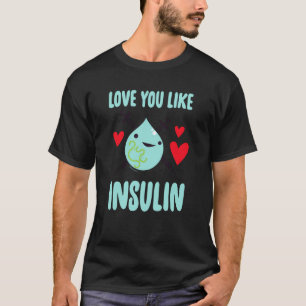 0 Threadless Ik Hart Ingewanden Diabetes Humor Dia T-shirt
