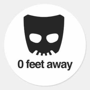 0 VOETEN VERWIJDERD RONDE STICKER