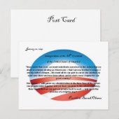 0bama O LOGO Carte postale (Devant / Derrière)