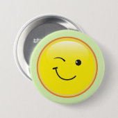 0smiley_winking ronde button 7,6 cm (Voorkant /achterkant)