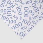 0th Birthday Blue/White Random Number Pattern Tissuepapier (Detail)