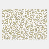 0th Birthday gold/White Random Number Pattern Inpakpapier Vel (Voorkant)