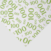 0th Birthday Green/White Random Number Patroon Tissuepapier (Detail)