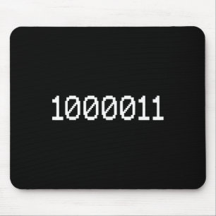 1000011 Binaire Code 67 Meme Computer Coderen Grap Muismat