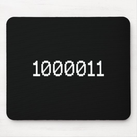 1000011 Binaire Code 67 Meme Computer Coderen Grap Muismat (Voorkant)