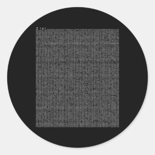 10000 Decimalen Pi Dag Wiskunde Motief Ronde Sticker