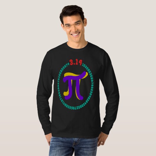 10000 Digits Pi Sign Math Mathematics Pi Day Nerd  T-shirt (Voorkant volledig)