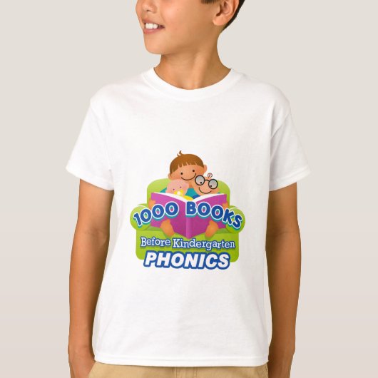 1000 Boeken voor Kindergarten Telefoons T-Shirt (Voorkant)