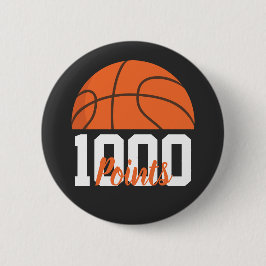 1000 Career Points Scorer Basketball High School Ronde Button 5,7 Cm
