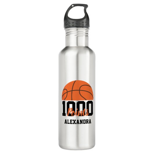 1000 Career Points Scorer Basketball Player Team Waterfles (Voorkant)