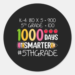 1000 dagen SMER 5e klas leraar student SCH Ronde Sticker