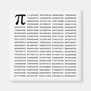 1000 Eerste cijfers Pi-nummer Wiskundig symbool Magneet