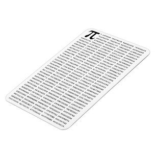 1000 Eerste cijfers Pi-nummer   Wiskundig symbool Magneet