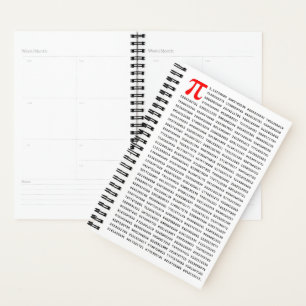 1000 Eerste cijfers Pi-nummer Wiskundig symbool Planner
