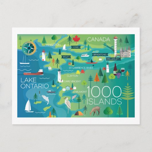 1000 Eilanden Briefkaart (Voorkant)