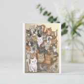 1000 katten briefkaart (Staand voorkant)