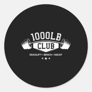 1000 Lb Pond Club Gym Krachttraining Deadlift Bank Ronde Sticker