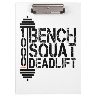 1000 Lbs Bench Squat Deadlift Powerlift Fitness Klembord
