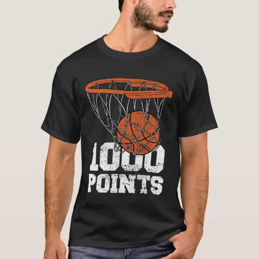 1000 Points Basketball Scorer High School Basketba T-shirt (Voorkant)