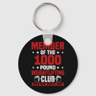1000 Pond Gewichtheffen Club Bodybuilding Workout Sleutelhanger