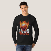 1000 punten Basketball Scorer High School Basketba T-shirt (Voorkant volledig)