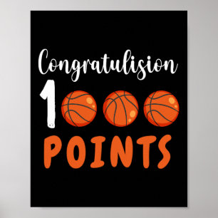 1000 punten Bysketbyll Scorer High School Bysketby Poster
