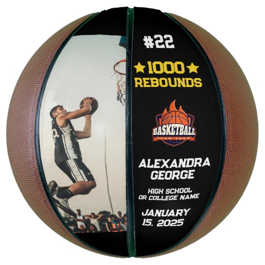 1000 rebounds basketbal (Verticaal)