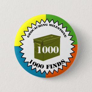 1000 vindt Mijlpaal Button