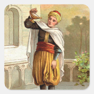 1001 Arabische nachten: Aladdin Vierkante Sticker