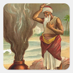 1001 Arabische nachten: de geschiedenis van de vis Vierkante Sticker