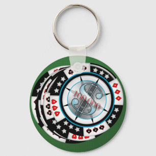 $100.000,00 Gambling Poker Chips Stack Sleutelhanger