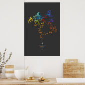 100.000 centimeter Pi (donker) Poster (Keuken)