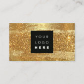 100 Aangepaste Logo QRCODE Gold Glitter Glitter Ma Visitekaartje (Voorkant)