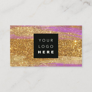 100 Aangepaste Logo QRCODE Gold Glitter Glitter Pi Visitekaartje