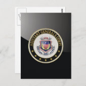 [100] AG Corps Regimental Insignia [3D] Briefkaart (Voorkant / Achterkant)