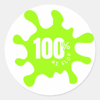 100% AI-bende-label Ronde Sticker