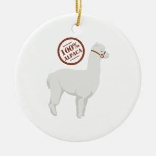 100% Alpaca Keramisch Ornament
