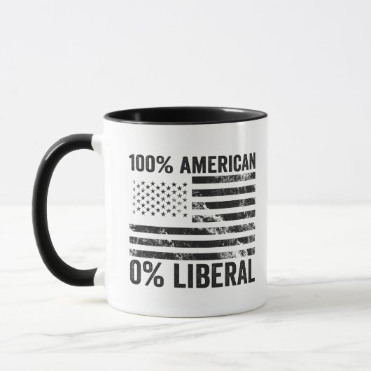 100% Amerikaanse 0% Liberale Republikeinse Amerika Mok (Links)