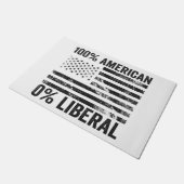 100% Amerikaanse 0% liberale republikeinse vlag Deurmat (Schuin)