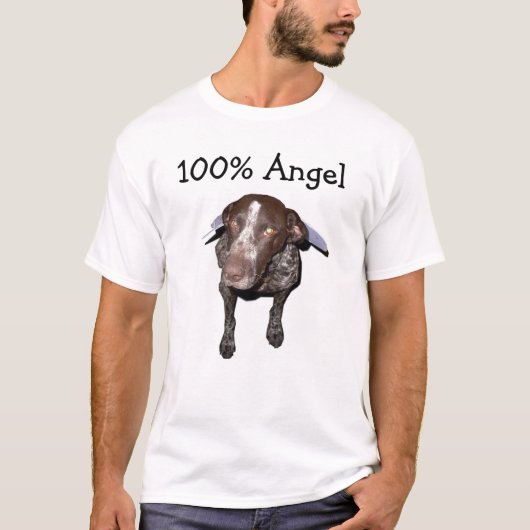 100% angel German Shorthair T-shirt (Voorkant)