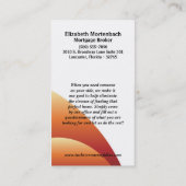 100 anneaux rouille courtier Carte de visite hypot (Dos)