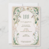 100 Anniversaire Invitation Belle Epoché Vintage M (Devant)