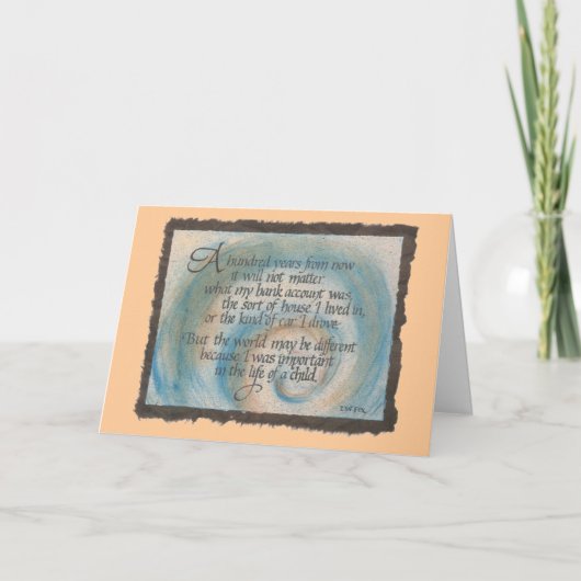 100 ans de carte de remerciements (Devant)