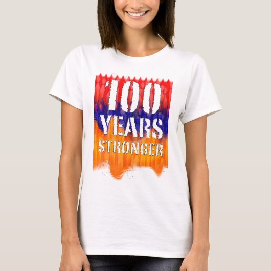 100 ans le T-shirt de base de femmes arméniennes (Devant)
