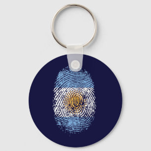 100% Argentijnse DNA-vingerafdruk Argentijnse vlag Sleutelhanger