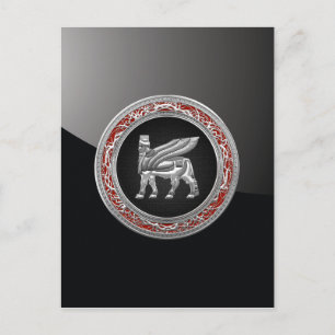 [100] Babylonische scharnieren [zilver] [3D] Briefkaart