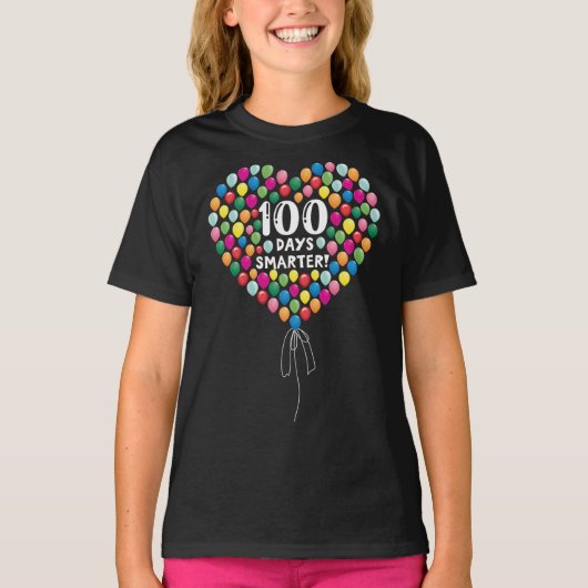 100 ballonnen 100e dag virtuele schoolleraren t-shirt (Voorkant)