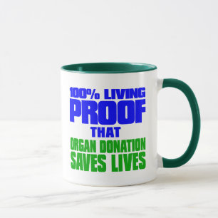 100% bewijs dat orgaandonatie levens redt mok