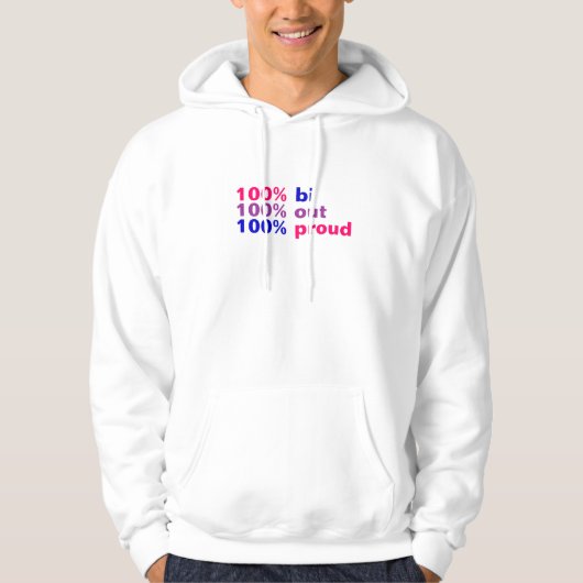 100% Bi Hoodie (Voorkant)