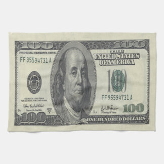 $100 Bill Kitchen Towel Theedoek